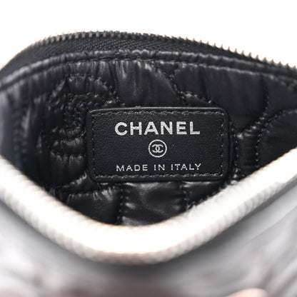 Chanel Goatskin Camellia Embossed Cosmetic Pouch Black 6 of 8