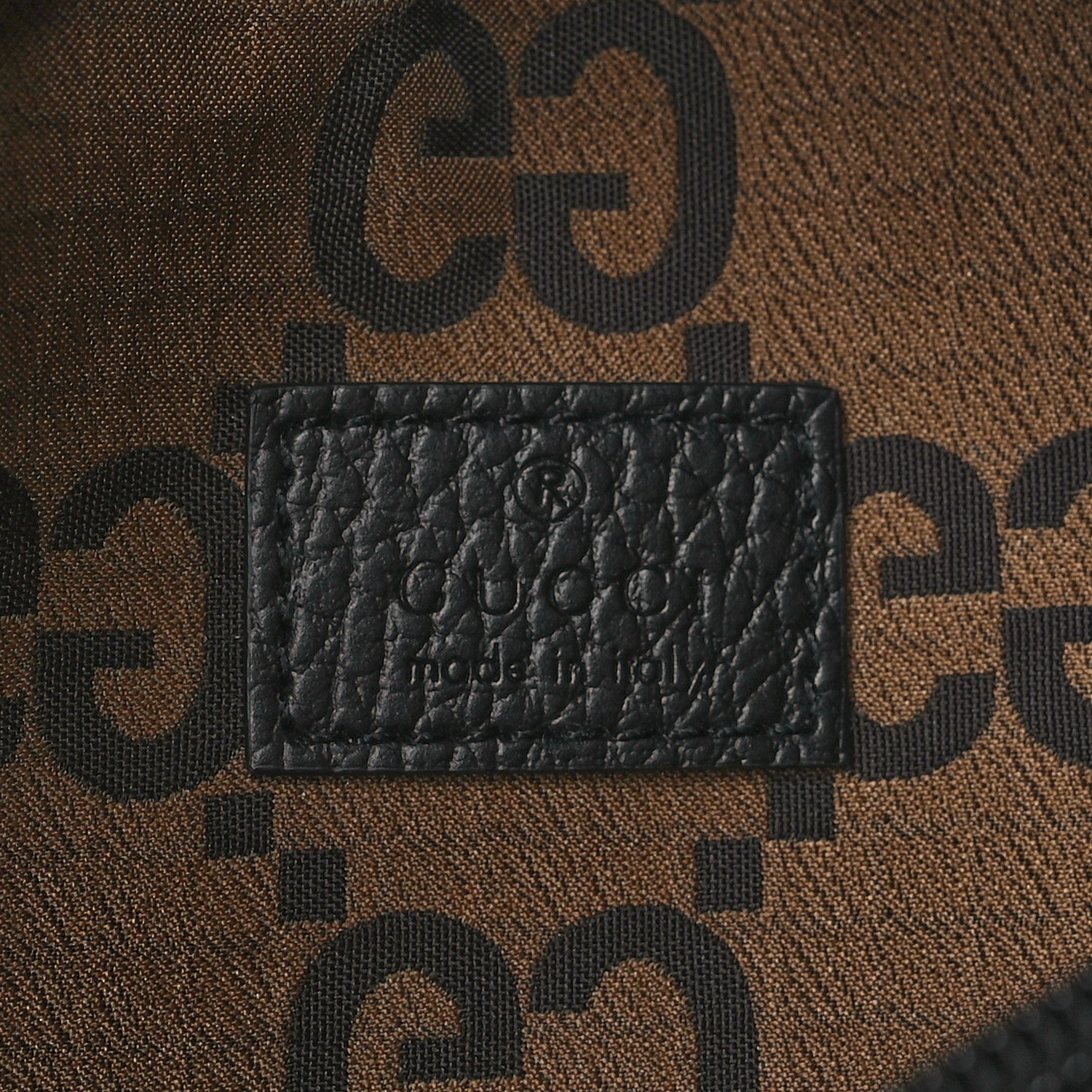 Gucci Recycled Polyester Monogram Jumbo GG Belt Bag Ebony Beige 6 of 10