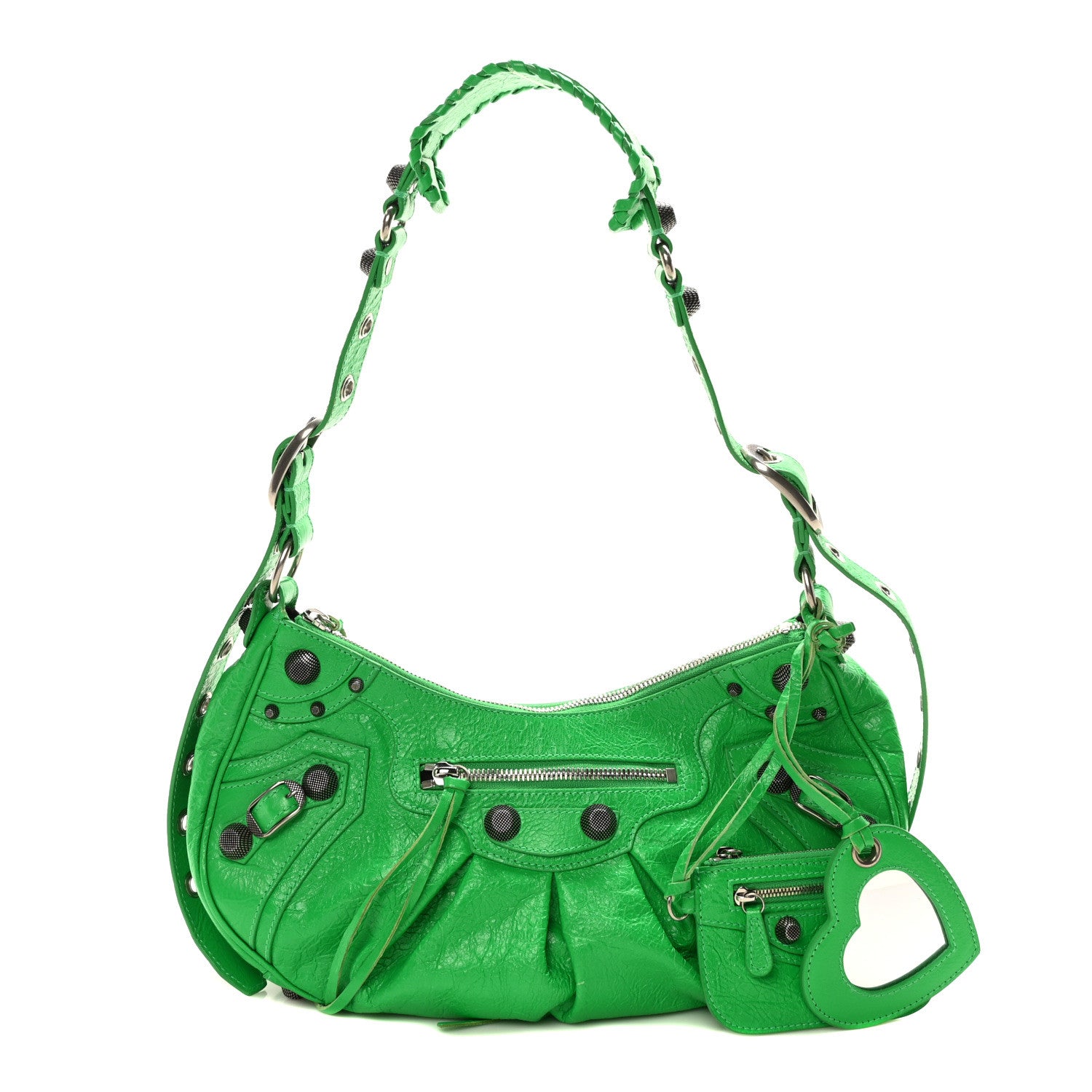 Balenciaga Agneau Arena Small Le Cagole Shoulder Bag Vivid Green 1 of 10