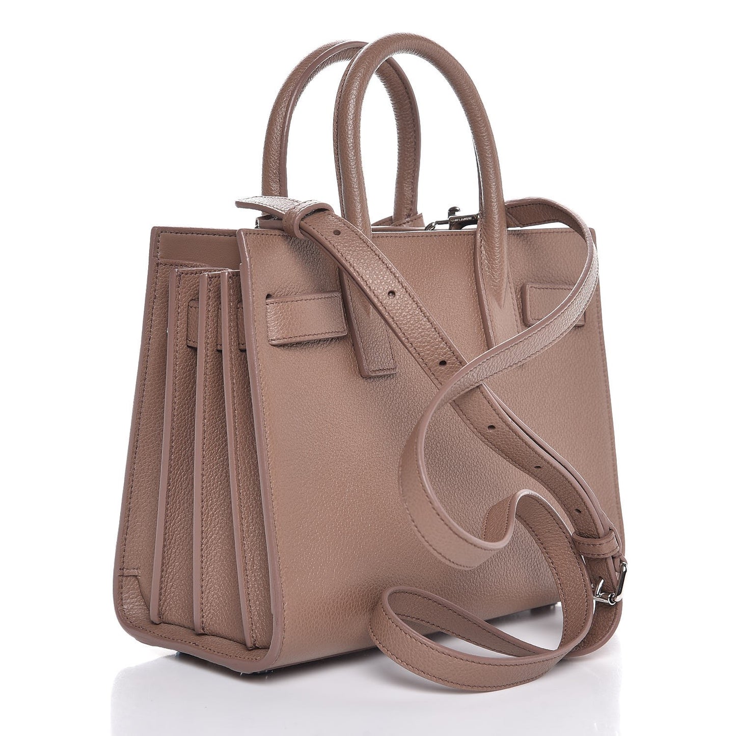 Grained Calfskin Nano Sac De Jour Taupe