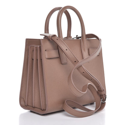Saint Laurent Grained Calfskin Nano Sac De Jour Taupe 4 of 9
