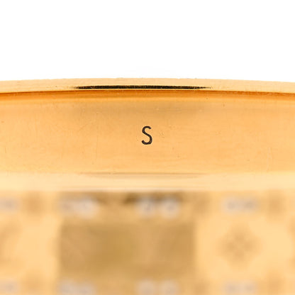 Louis Vuitton Brass Crystal Monogram Nanogram Strass Cuff S Gold 6 of 6