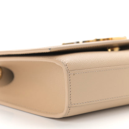Saint Laurent Grain De Poudre Small Monogram Kate Satchel Nude Powder 10 of 11