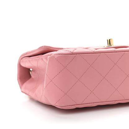 Chanel Lambskin Quilted Mini Rectangular Flap Pink 10 of 12