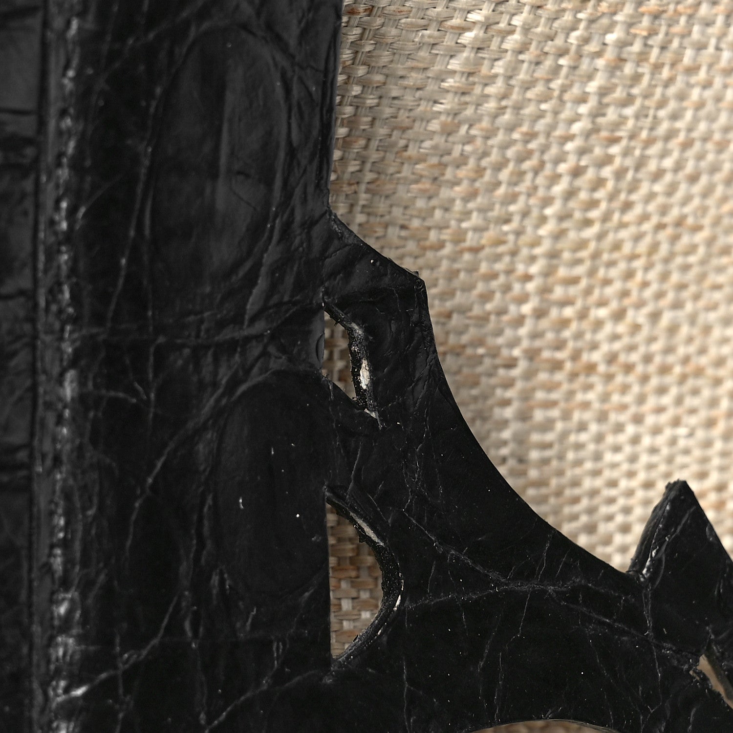 Nancy Gonzalez Canvas Crocodile Floral Laser Cut Tote Black 9 of 12
