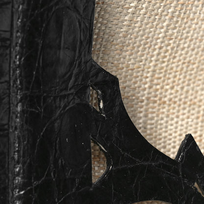 Nancy Gonzalez Canvas Crocodile Floral Laser Cut Tote Black 9 of 12