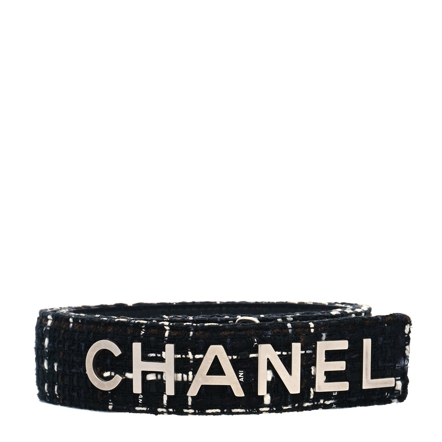 Tweed Logo Belt 75 30 Black Multicolor