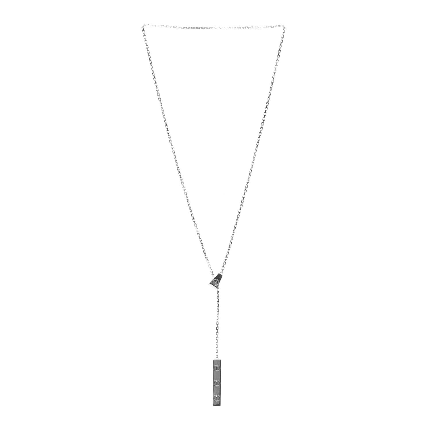 Cartier 18K White Gold LOVE Lariat Necklace 3 of 6