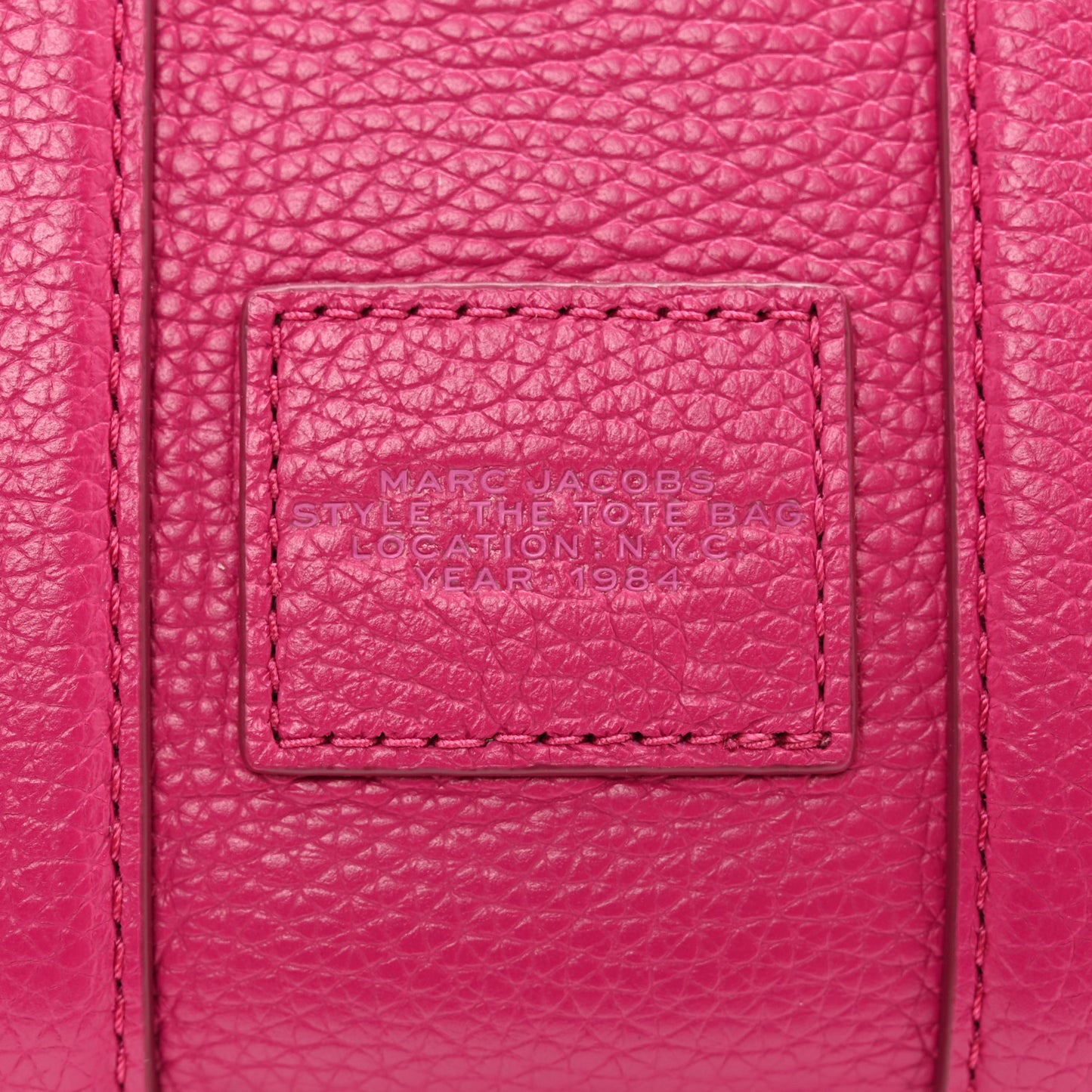 Grained Calfskin Mini The Tote Bag Lipstick Pink