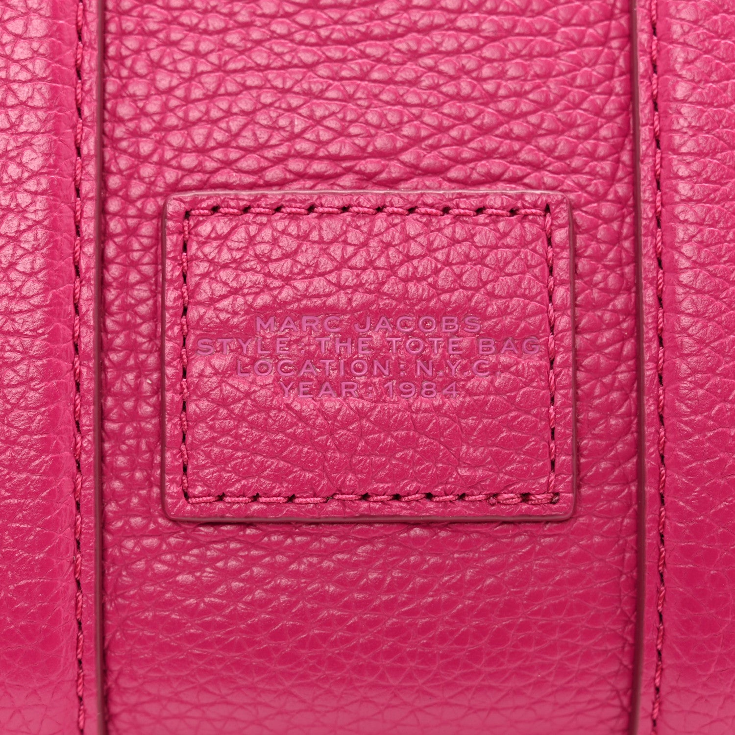 Marc Jacobs Grained Calfskin Mini The Tote Bag Lipstick Pink 8 of 10