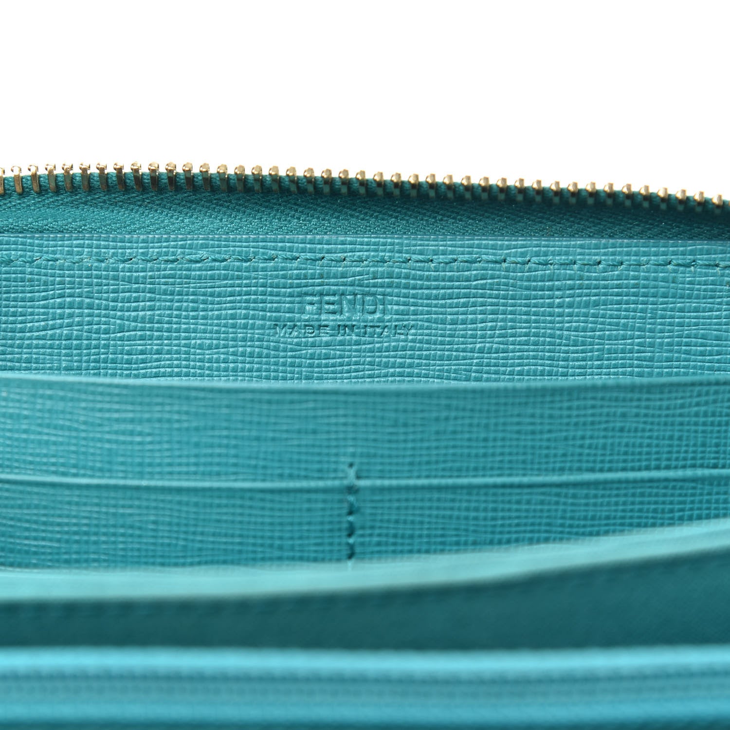 Fendi Zucca Spalmati Vitello Elite Zip Around Wallet Tobacco Lago 6 of 9