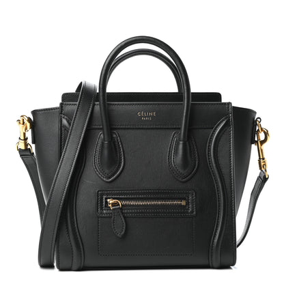 Celine Smooth Calfskin Nano Luggage Black 1 of 8