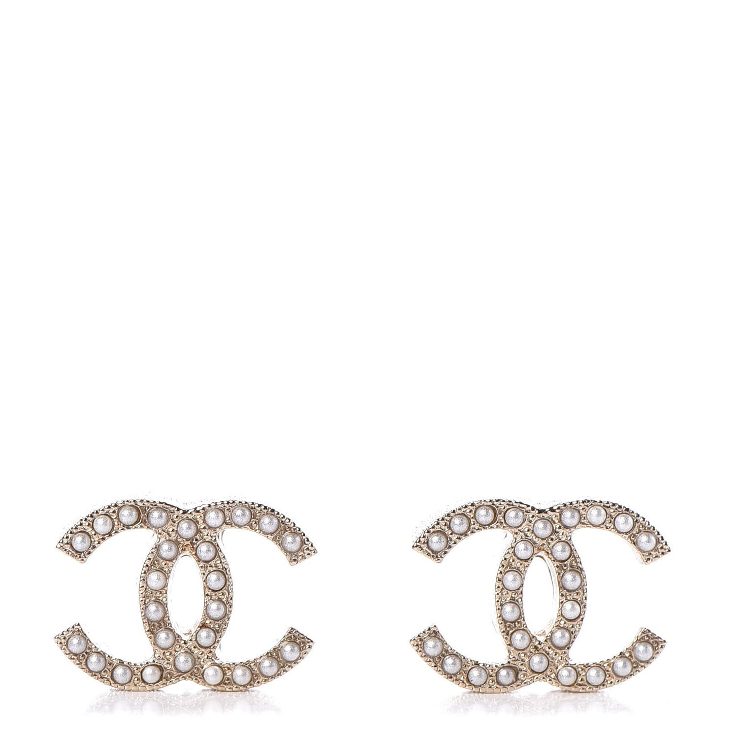 Pearl CC Earrings Gold