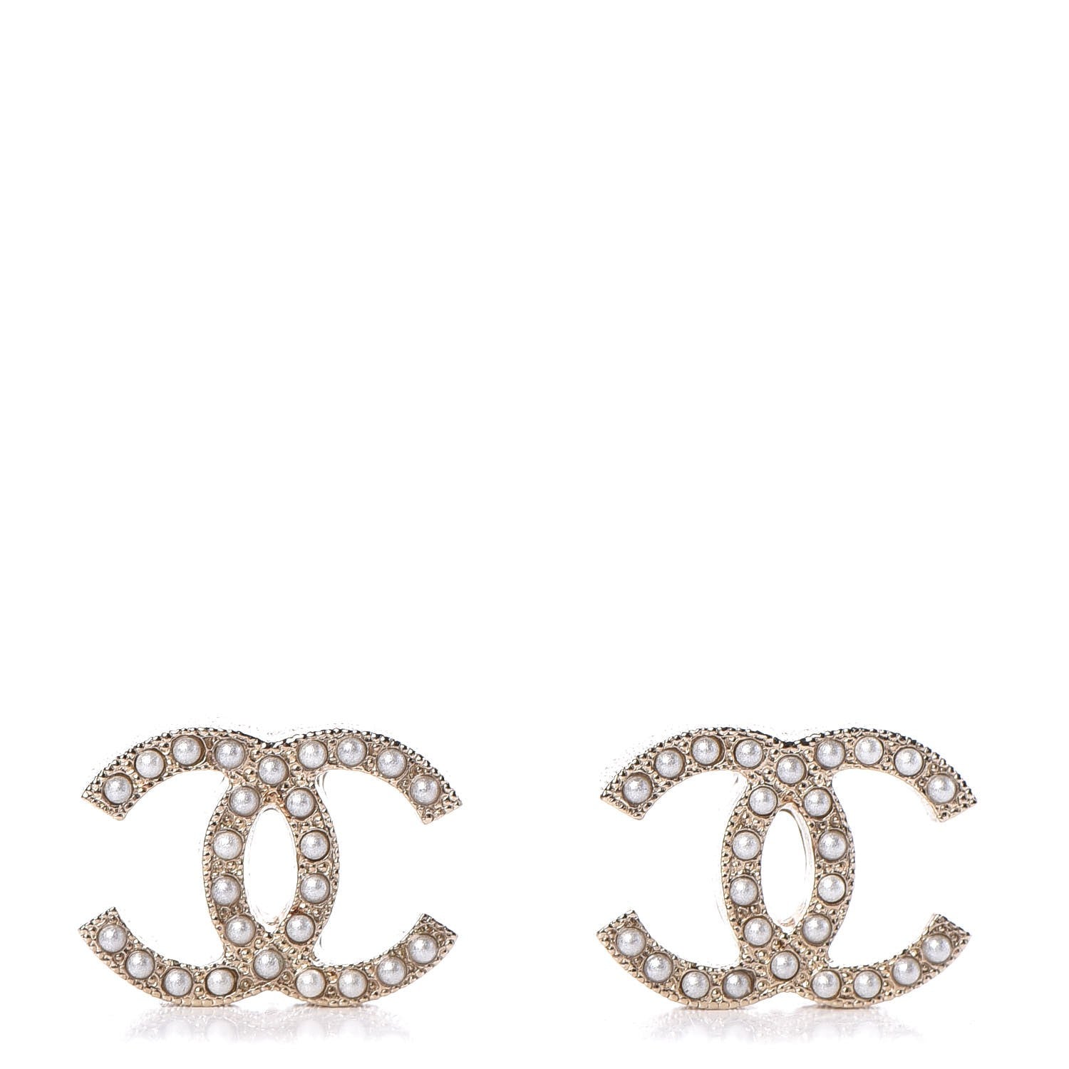 Chanel Pearl CC Earrings Gold 1 of 5