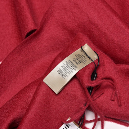 Burberry Cashmere Embroidered Fringe Scarf Fuchsia 4 of 5