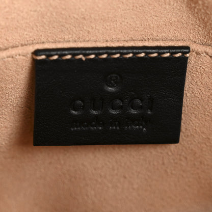 Gucci Calfskin Matelasse Animal Studs GG Marmont Belt Bag 85 34 Black 6 of 13