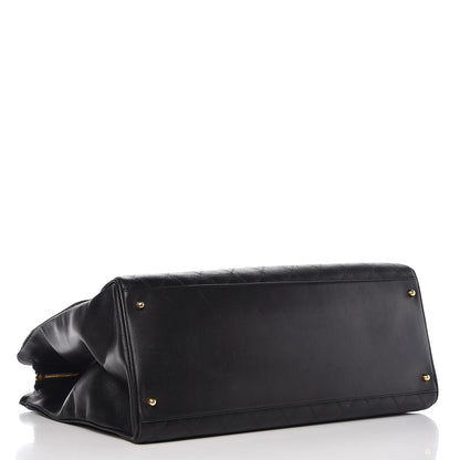 Chanel Calfskin Stitched XL Weekender Black 4 of 11