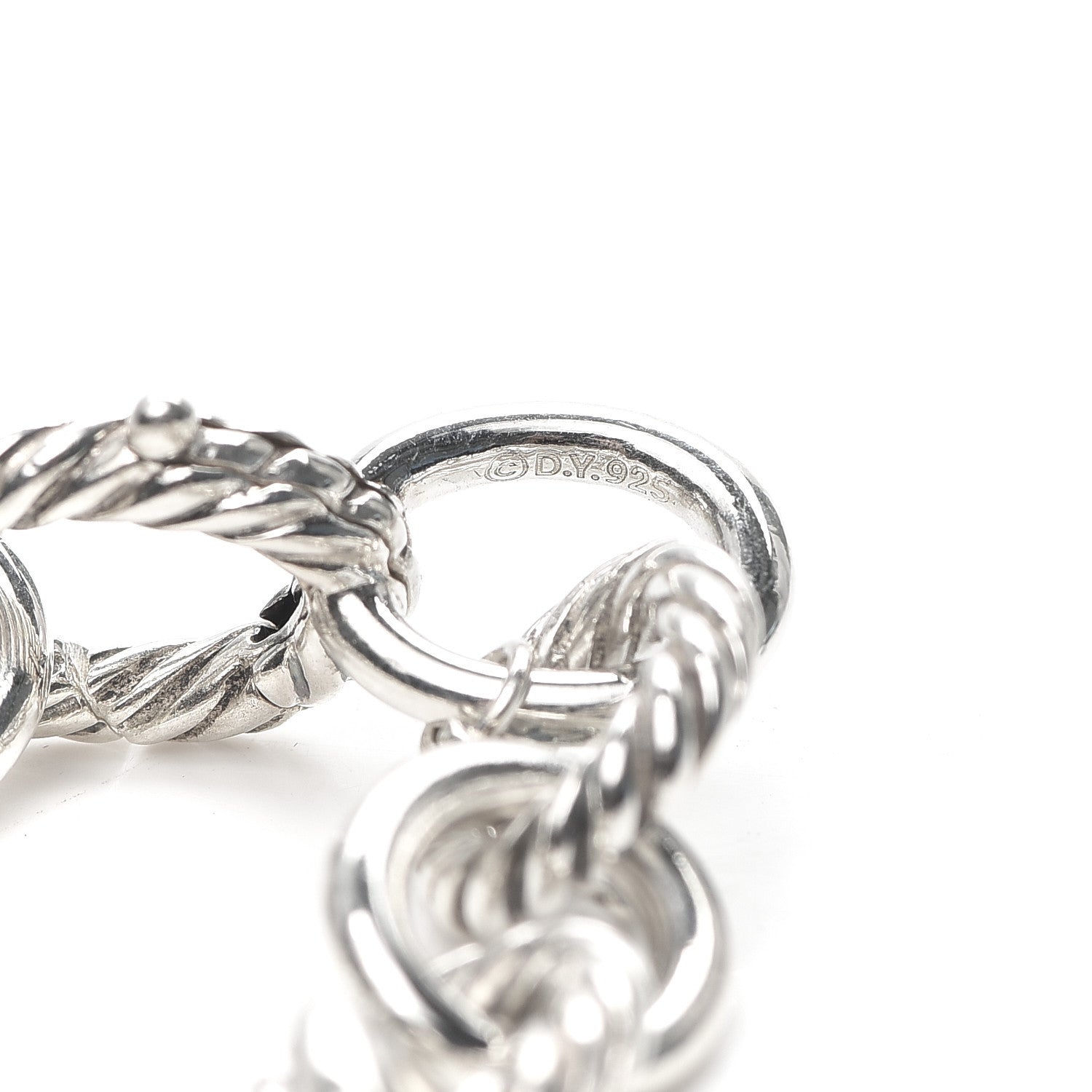 David Yurman Sterling Silver 10mm Medium Oval Link Bracelet 4 of 4