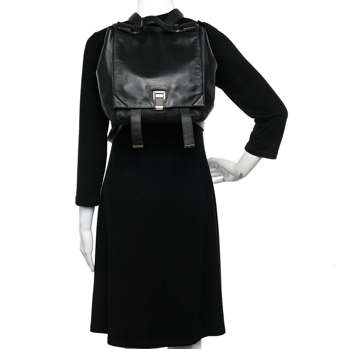 Calfskin PS Courier Backpack Black