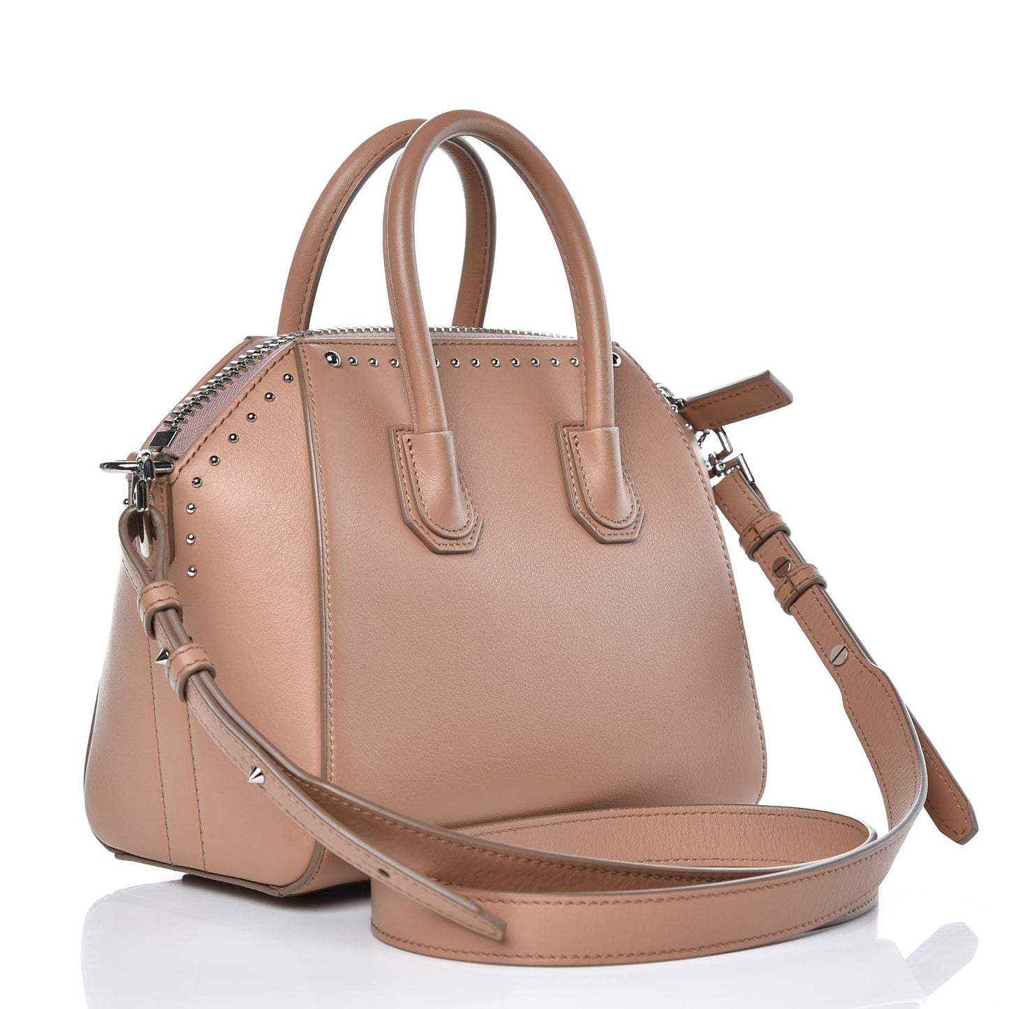 Smooth Calfskin Mini Studded Antigona Old Pink