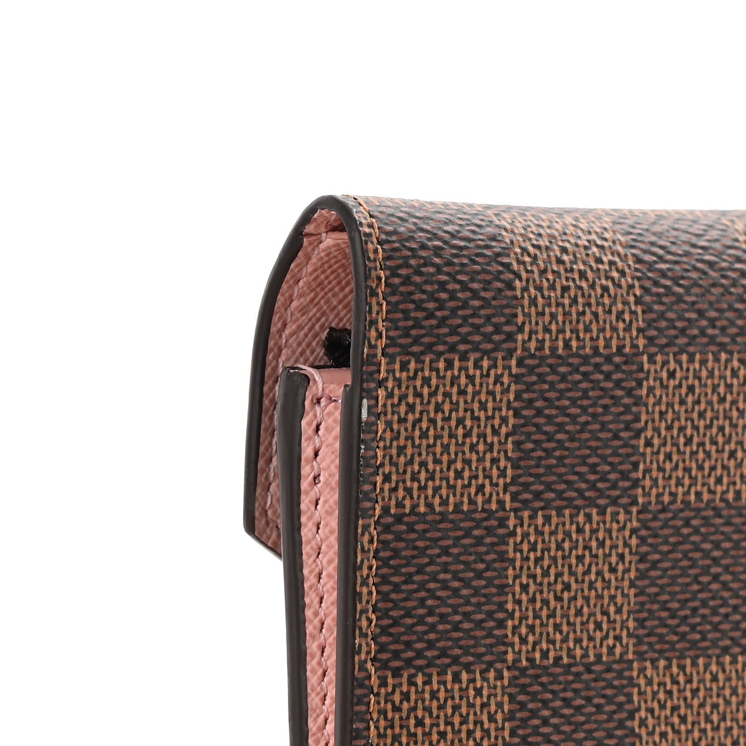 Louis Vuitton Damier Ebene Victorine Wallet Rose Ballerine 7 of 8