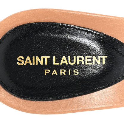 Saint Laurent Calfskin Gippy 105 Mule Sandals 38 Bisque 8 of 9