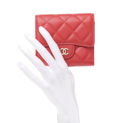 Chanel Caviar Quilted Small Flap Wallet Red 2 of 10