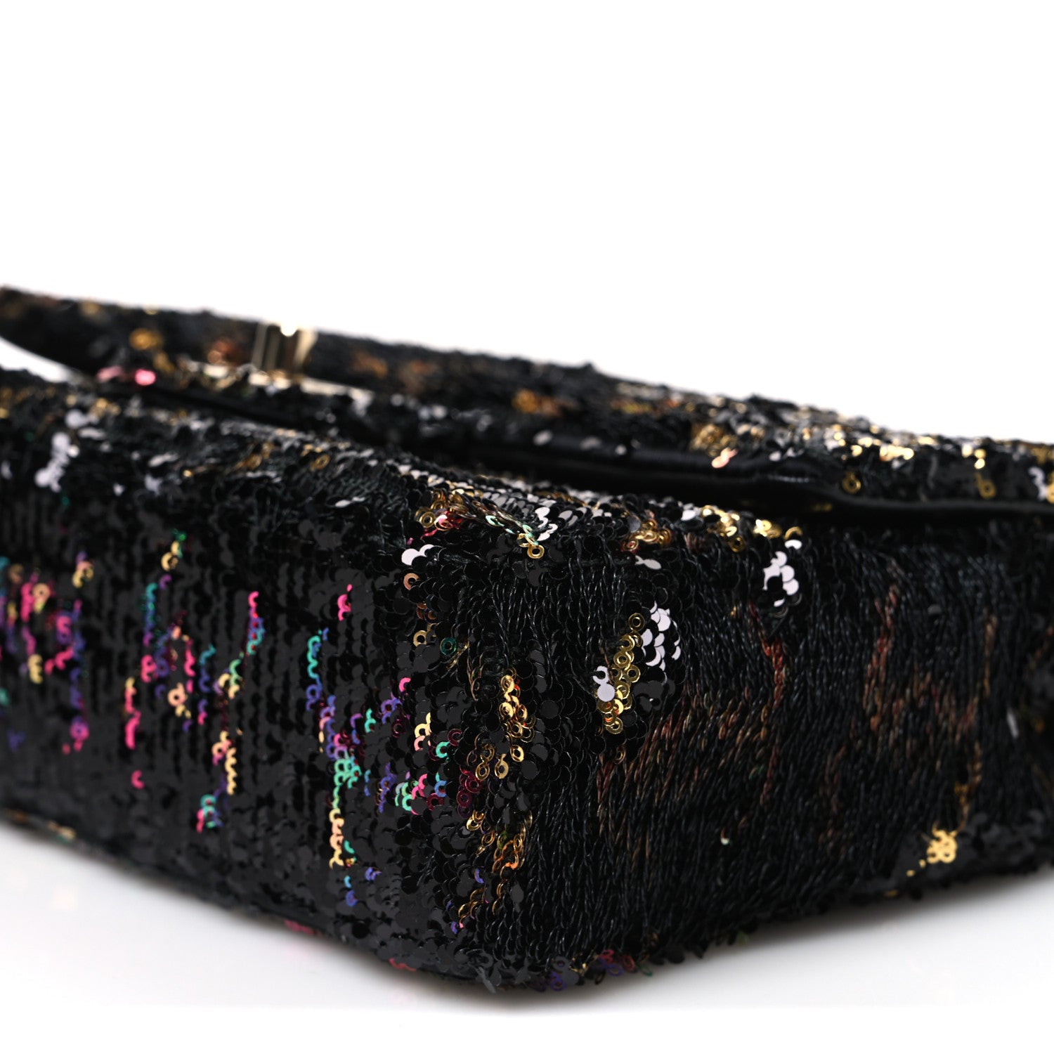 Chanel Sequin CC Small Single Flap Black Multicolor 10 of 10