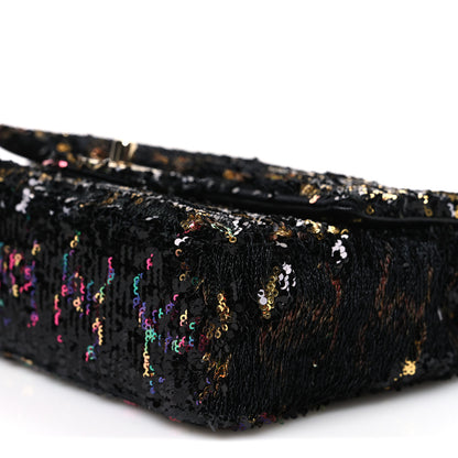 Chanel Sequin CC Small Single Flap Black Multicolor 10 of 10