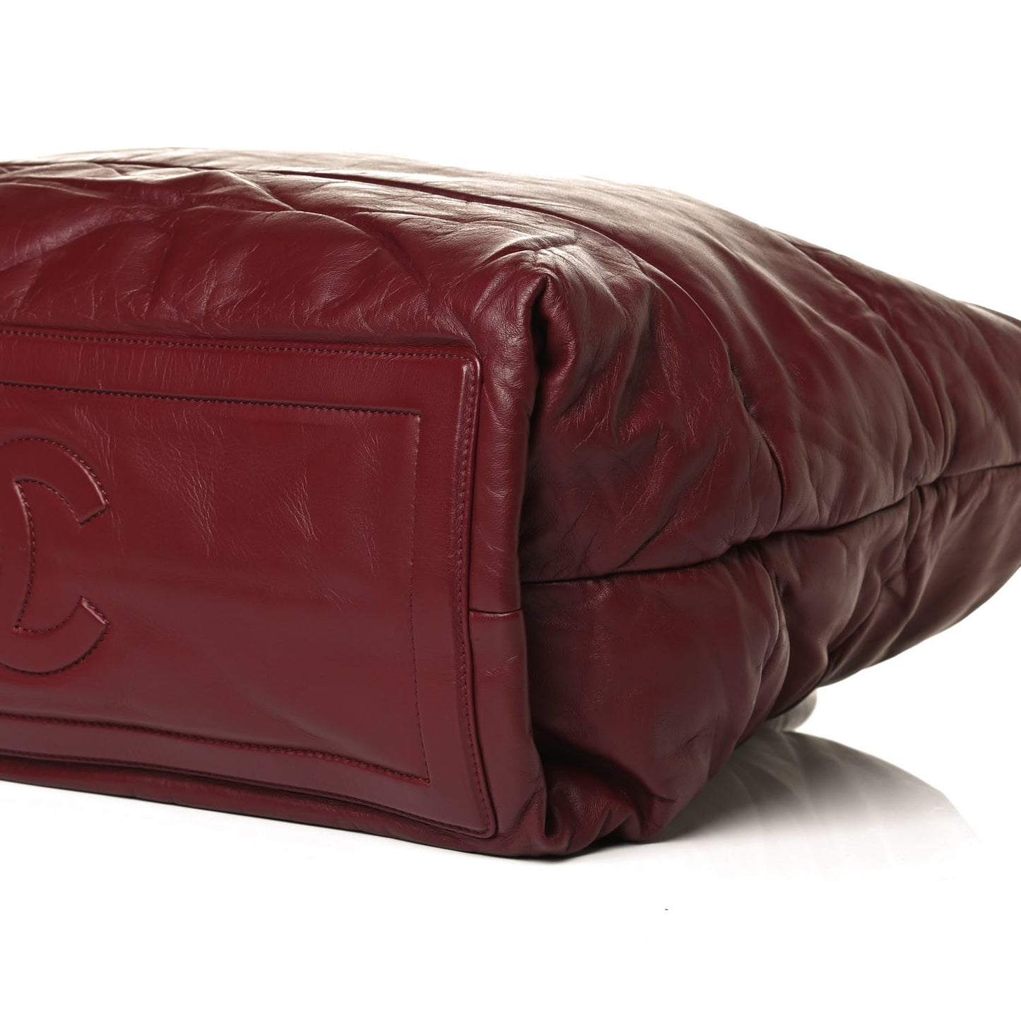 Lambskin Quilted Medium Coco Cocoon Reversible Tote Black