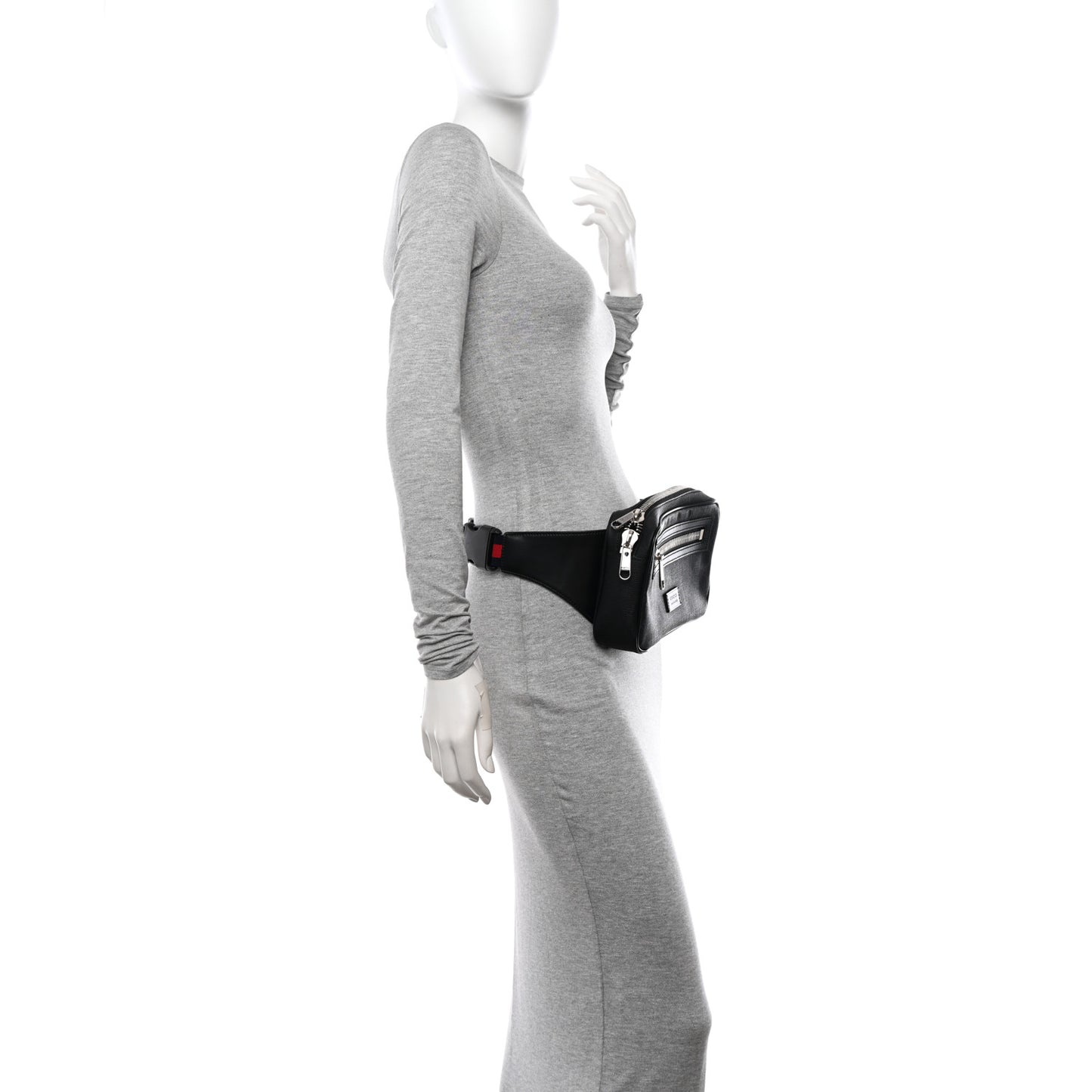 Soft GG Supreme Monogram Web Belt Bag Black Grey