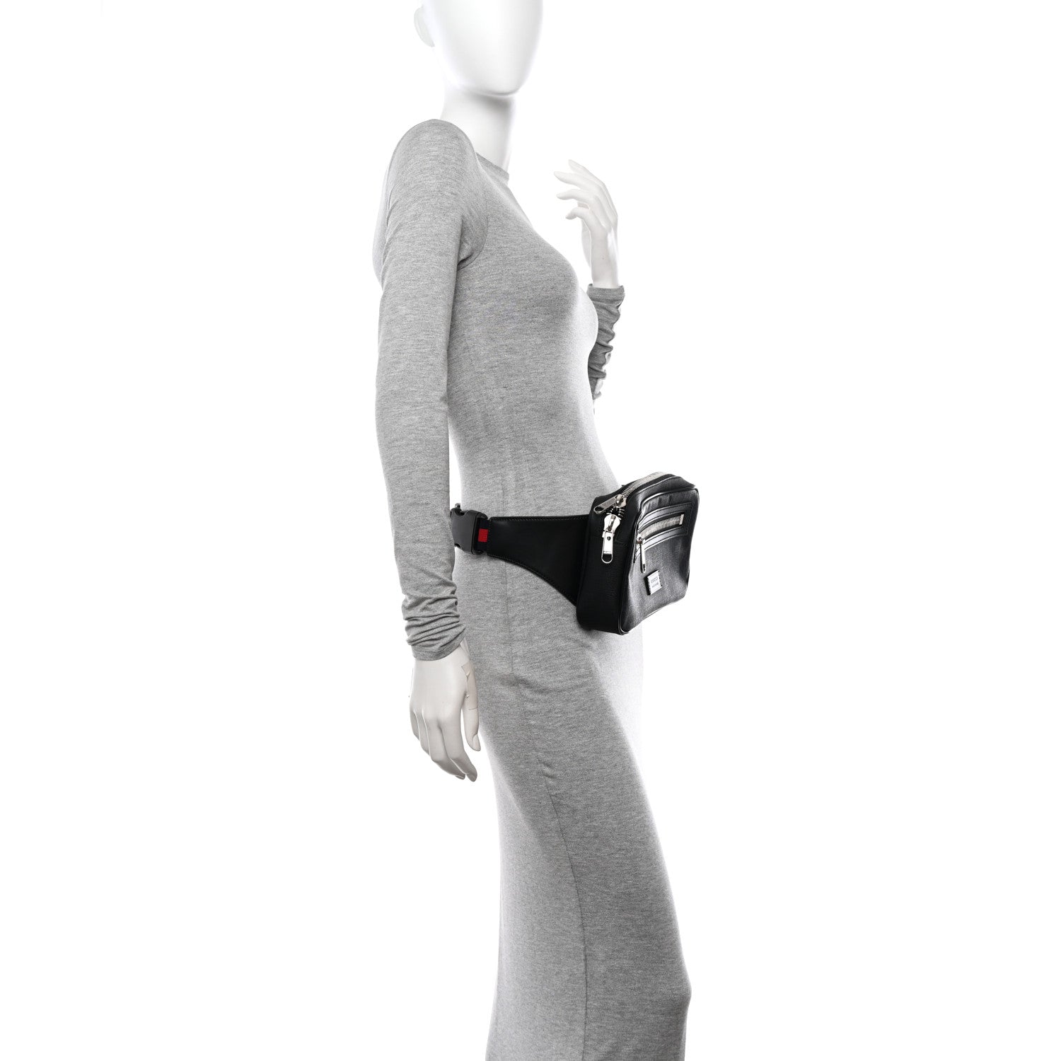 Gucci Soft GG Supreme Monogram Web Belt Bag Black Grey 2 of 11