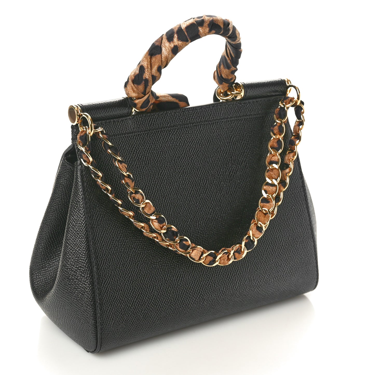 Dauphine Small Miss Sicily Satchel With Scarf Black