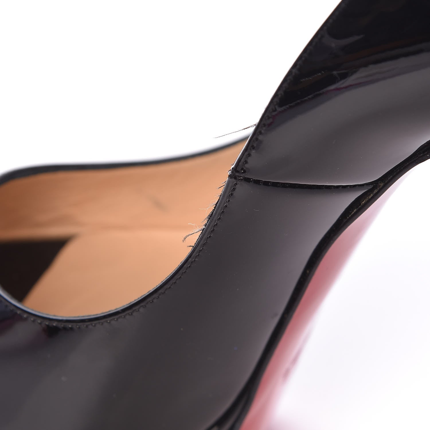 Christian Louboutin Patent Lady Peep 150 Pumps 38.5 Black 15 of 17