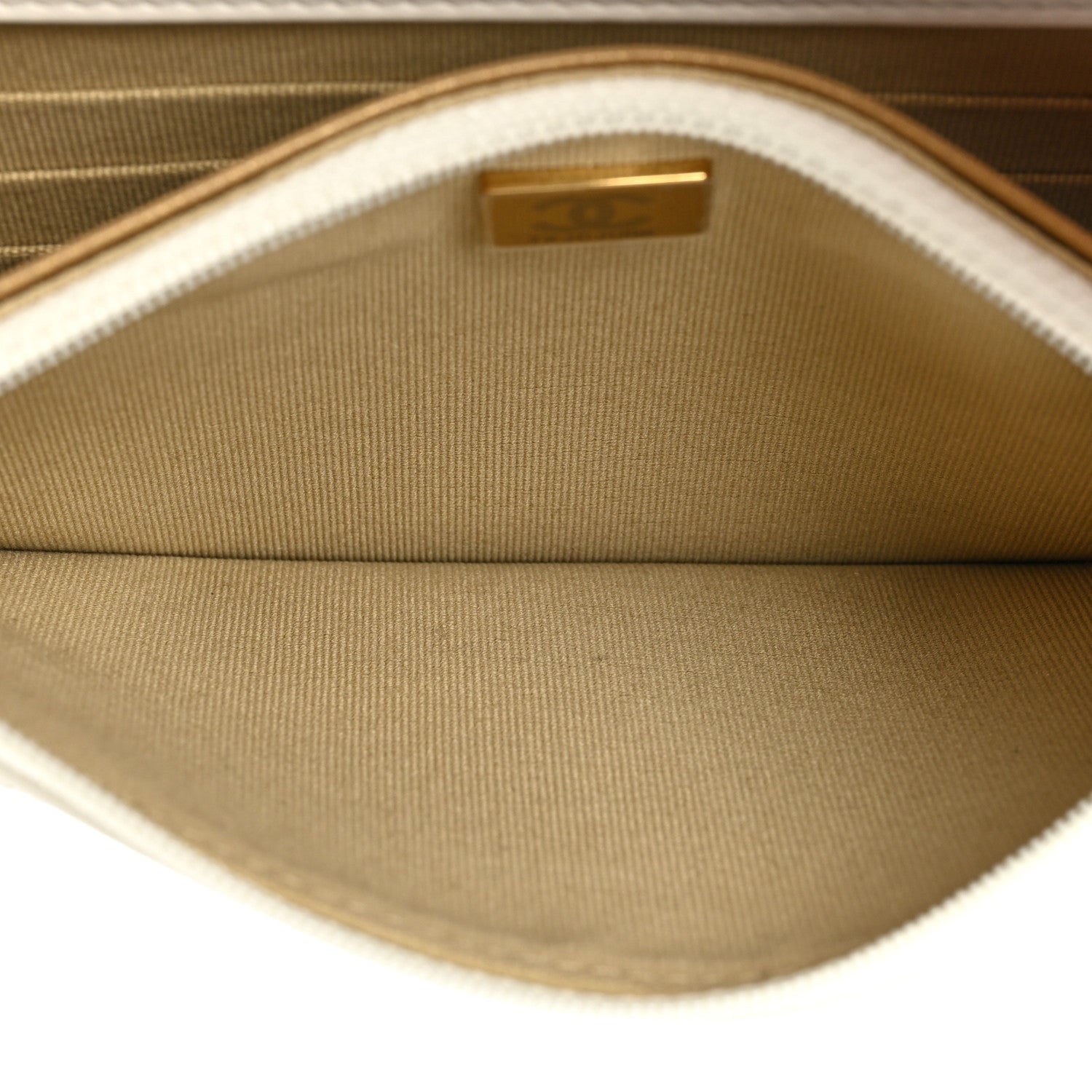 Chanel Lambskin Quilted CC Pearl Crush Wallet on Chain WOC White 6 of 19
