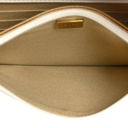 Chanel Lambskin Quilted CC Pearl Crush Wallet on Chain WOC White 6 of 19