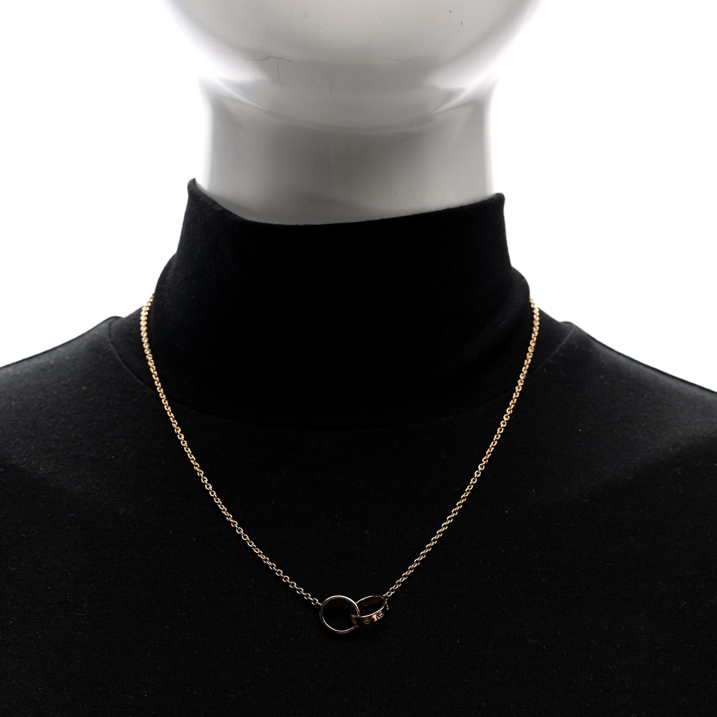 18K Pink Gold Interlocking LOVE Necklace