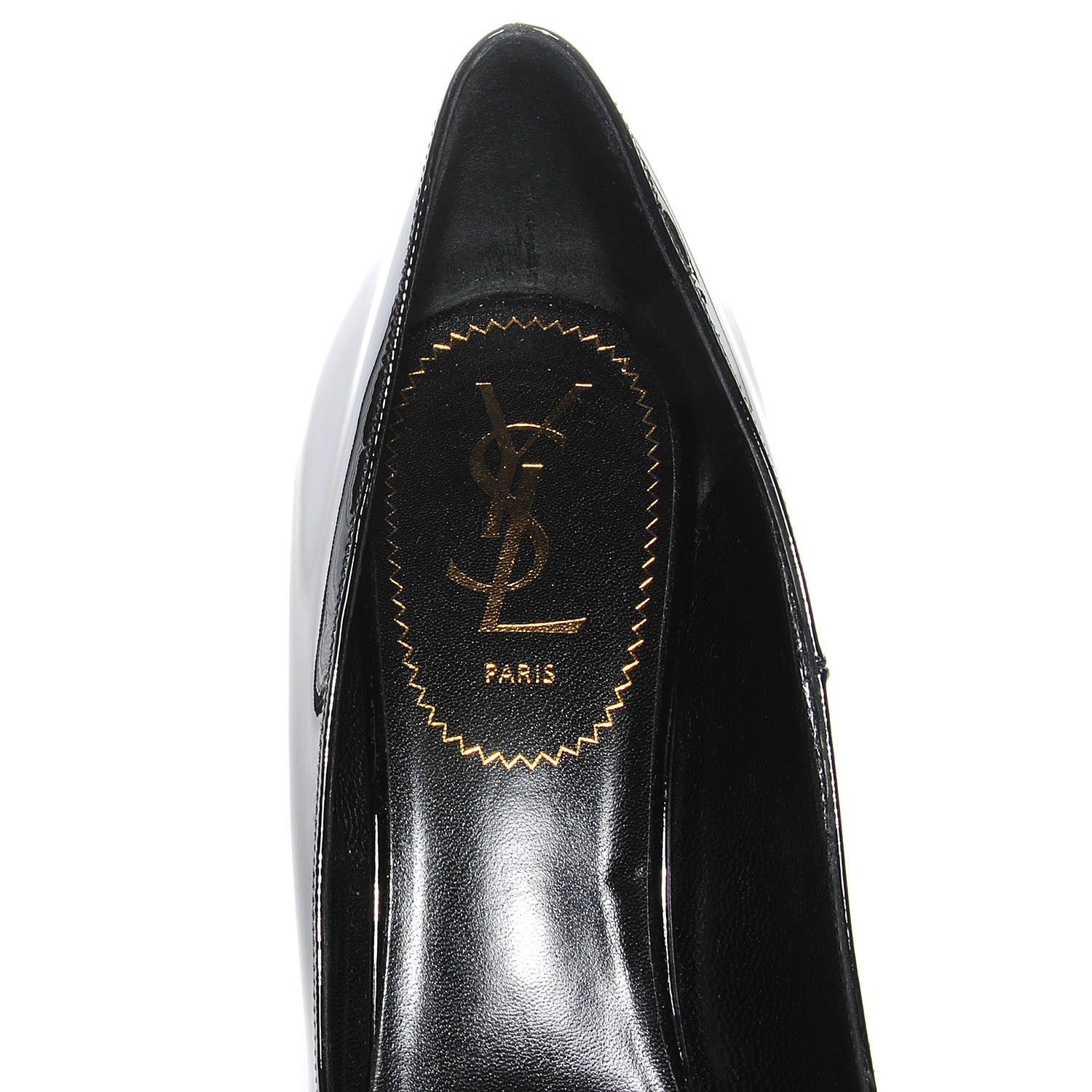 Saint Laurent Patent Tribute Platform Pumps 38.5 Black 7 of 7