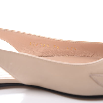 Gucci Malaga Kid Nappa Zumi Slingback Flats 38 Skin Rose 10 of 11