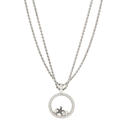 Chopard 18K White Gold Diamond Black Diamond Happy Diamonds Starfish Pendant Necklace 1 of 7