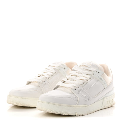 Louis Vuitton Calfskin Mens LV Trainer Sneakers 9.5 White 4 of 9