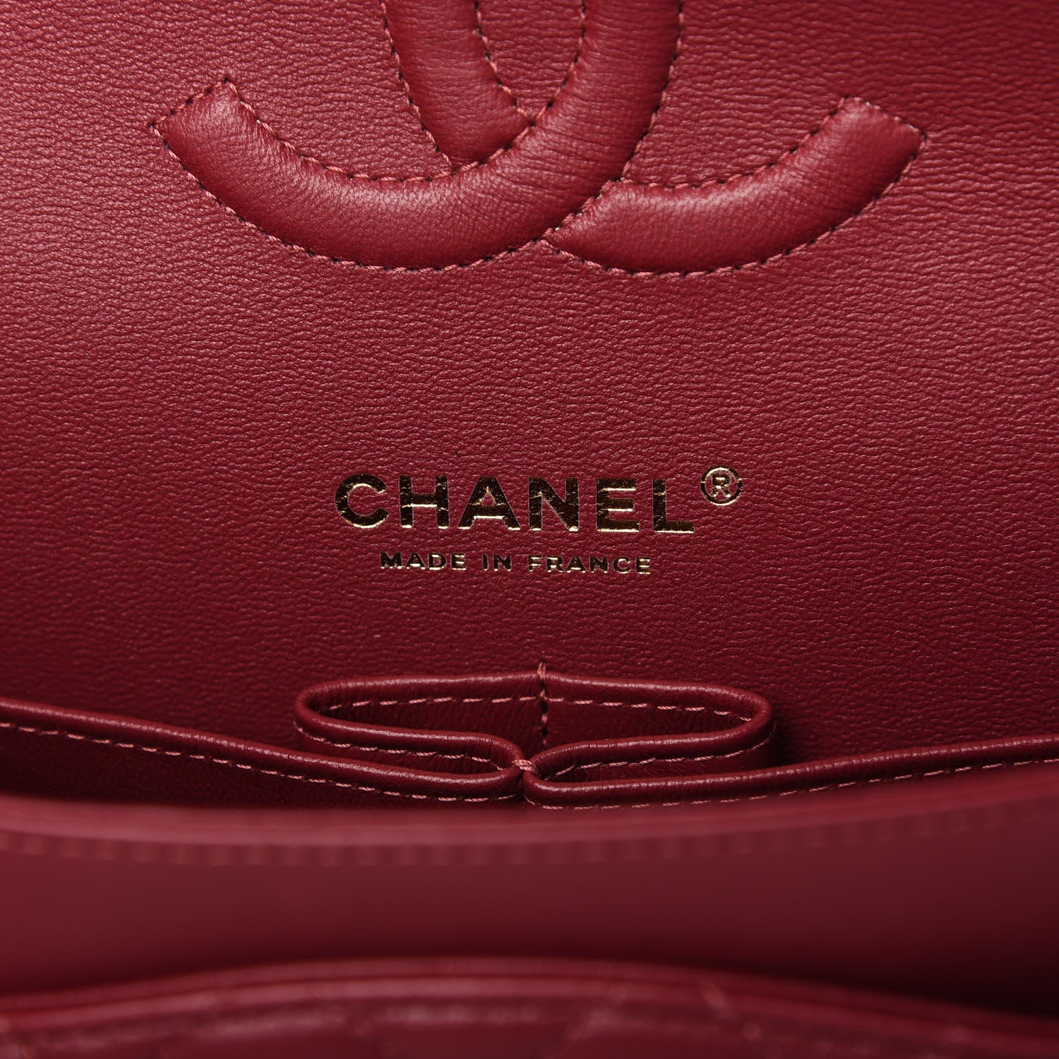 Chanel Lambskin Quilted Medium Double Flap Burgundy 8 of 11