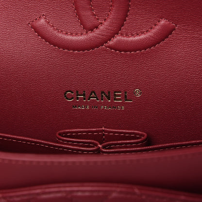 Chanel Lambskin Quilted Medium Double Flap Burgundy 8 of 11