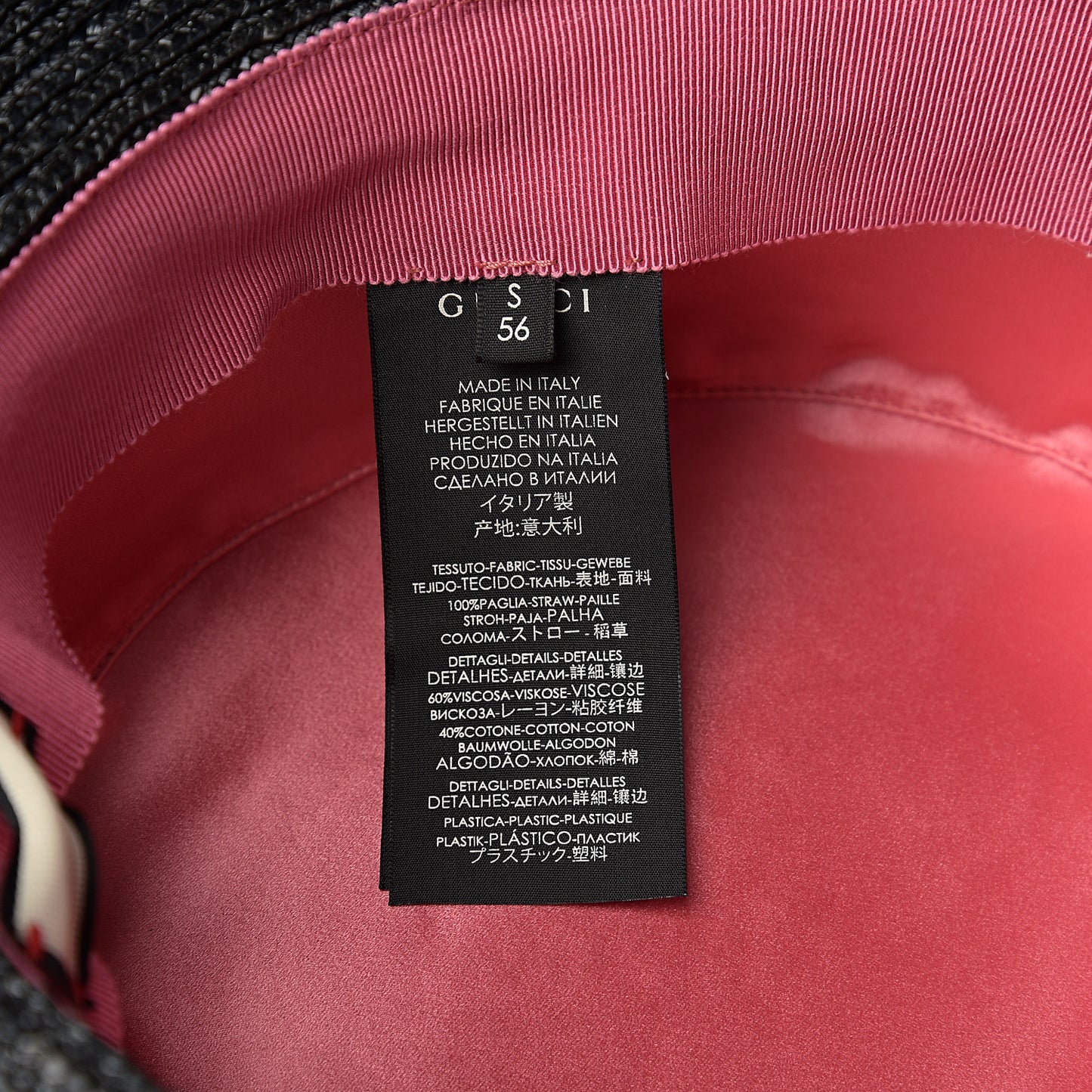Straw Pearl Embellished Notte Hat S 56