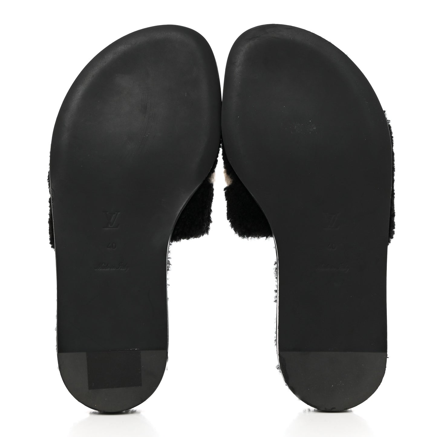 Shearling Magnetic Flat Mule 40 Black