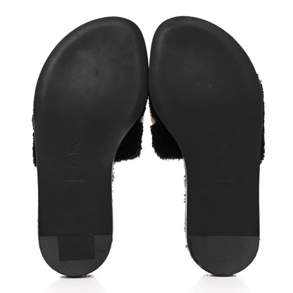 Louis Vuitton Shearling Magnetic Flat Mule 40 Black 5 of 9