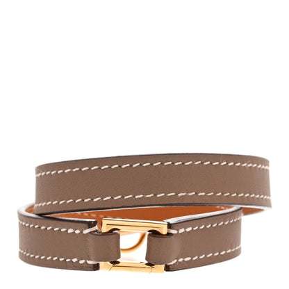 Hermes Swift Rivale Double Tour Bracelet T2 Etoupe 3 of 7