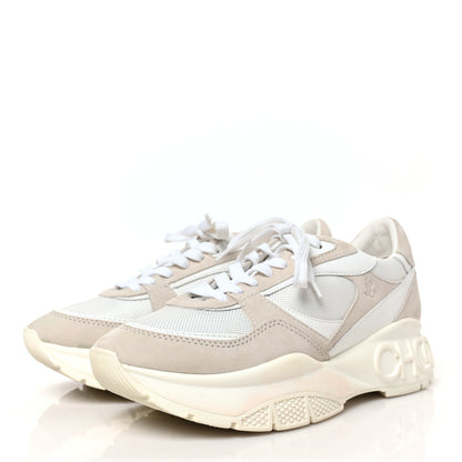 Jimmy Choo Neoprene Women LandonLow Top Sneakers 39 Grey White 3 of 8