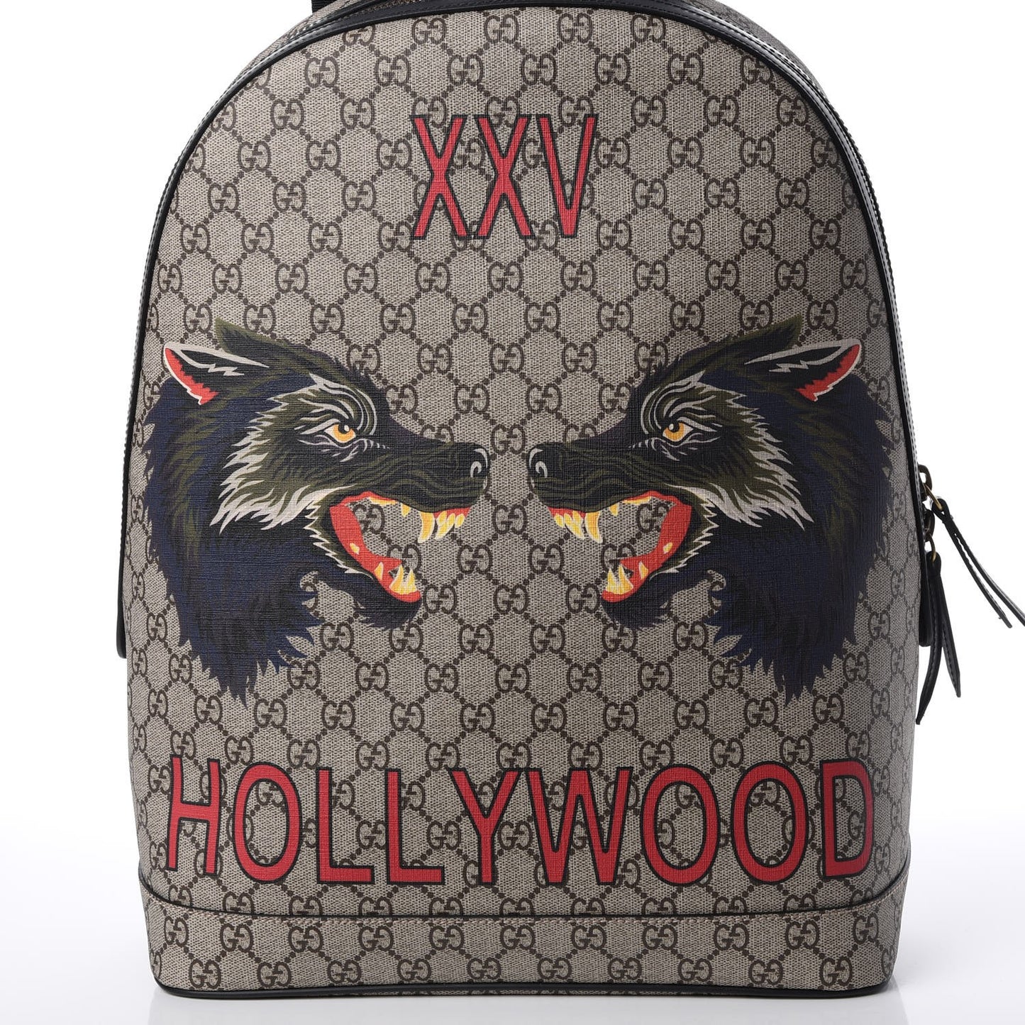 GG Supreme Monogram Wolf XXV Hollywood Print Dome Backpack