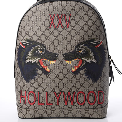 Gucci GG Supreme Monogram Wolf XXV Hollywood Print Dome Backpack 10 of 10